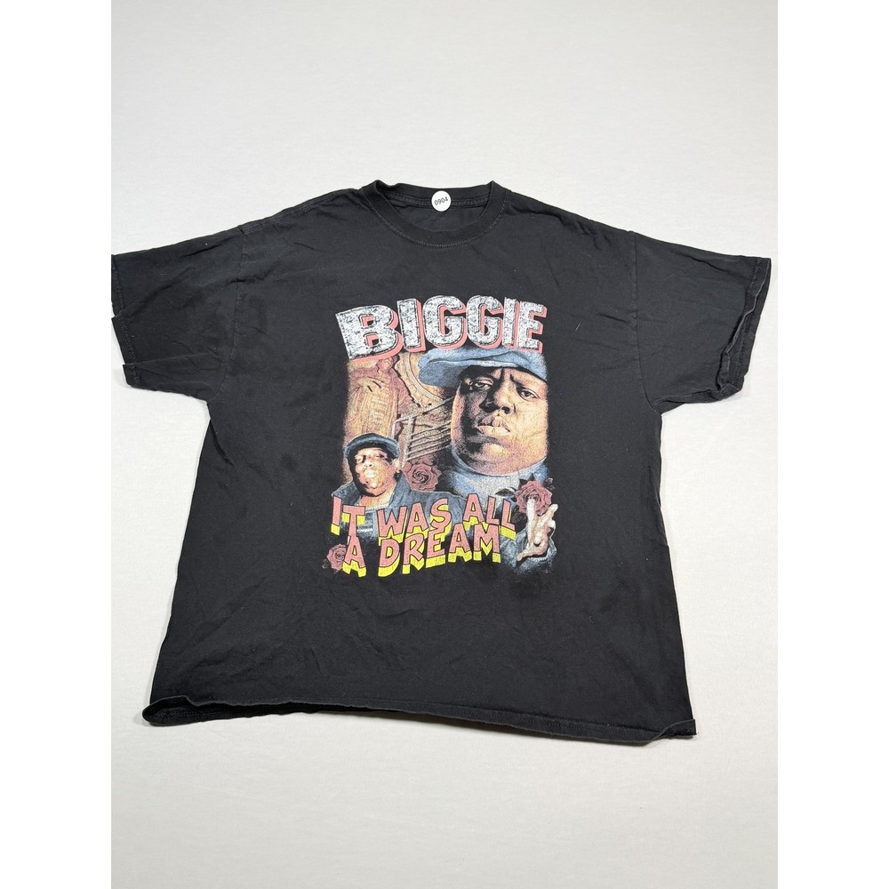 Biggie It Was All A Dream‎ Shirt Mens XL Black Rap Graphic Tee Hip Hop Music